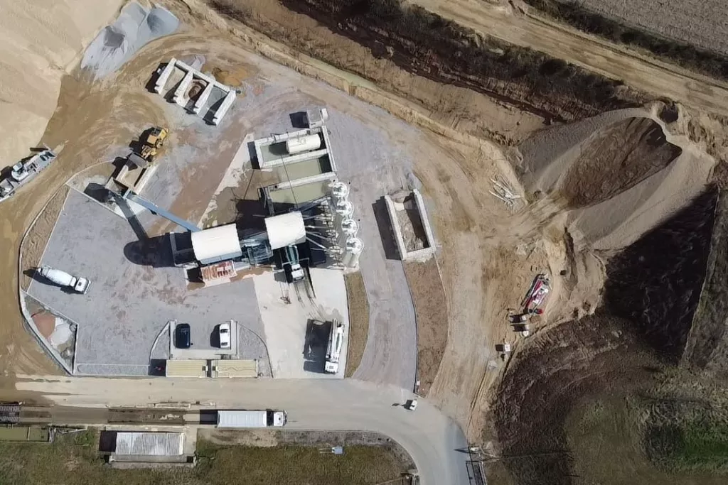 Vue aérienne du site de Saint-Loup