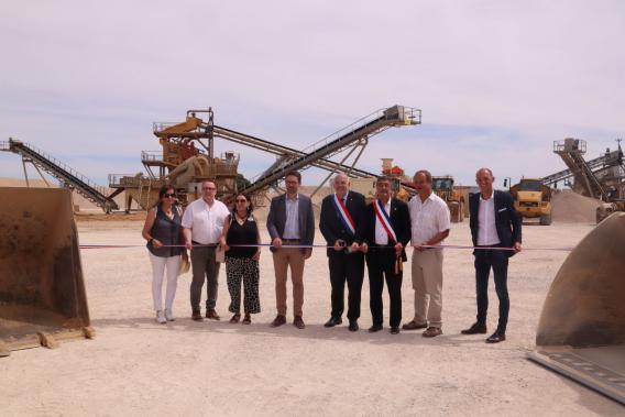 Inauguration de la carrière de Vauclerc avec les partenaires et les élus locaux.