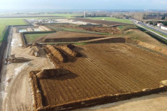 Zone de réaménagement de la carrière de Vauclerc après exploitation.