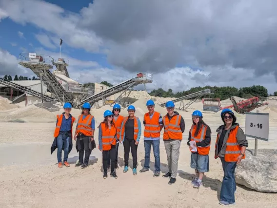 Visite du Comité Local École Entreprise (CLEE) sur la carrière de Saint-Porchaire
