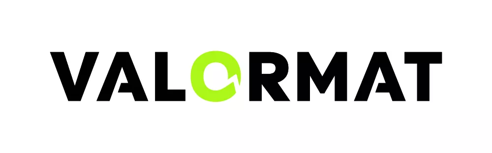 Logo Valormat, marque spécialisée dans le recyclage et la valorisation des matériaux pour la construction.