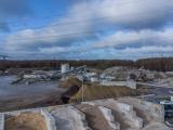 Plateforme de recyclage Valormat à Marcoussis avec traitement et réemploi de matériaux minéraux pour aménagement et infrastructure.
