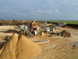 Installation de production de granulats sur la carrière de Vauclerc exploitée par Nexstone.