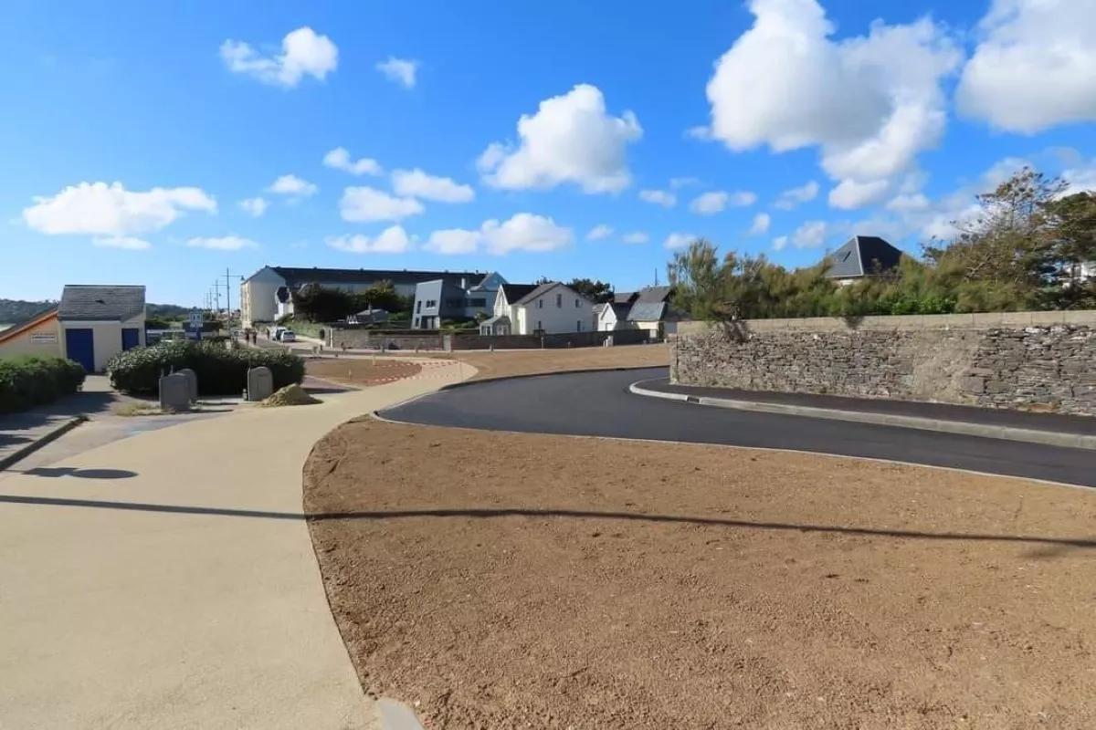 Pistes cyclables avec du sable